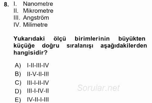 Sağlık Sosyolojisi 2017 - 2018 Ara Sınavı 8.Soru