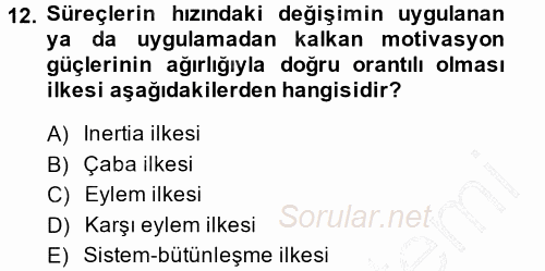 Toplumsal Değişme Kuramları 2014 - 2015 Ara Sınavı 12.Soru