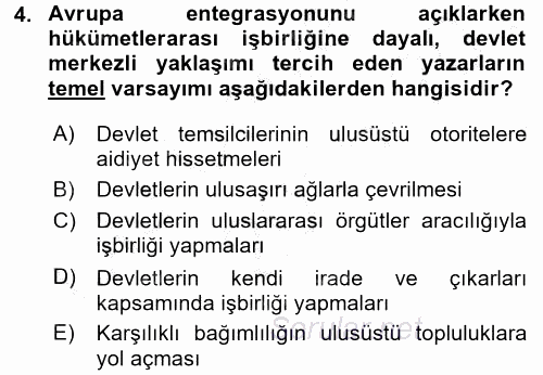 Uluslararası İlişkiler Kuramları 2 2016 - 2017 Ara Sınavı 4.Soru