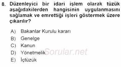 Anayasa 2 2015 - 2016 Ara Sınavı 8.Soru