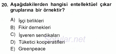 Kamu Ekonomisi 2 2013 - 2014 Ara Sınavı 20.Soru