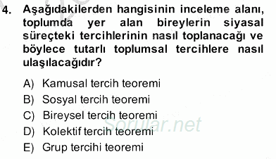 Kamu Ekonomisi 2 2013 - 2014 Ara Sınavı 4.Soru