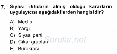 Kamu Ekonomisi 2 2013 - 2014 Ara Sınavı 7.Soru