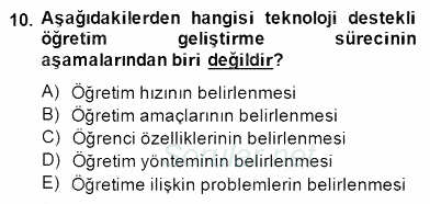 Görsel Sanatlar Eğitimi 2014 - 2015 Dönem Sonu Sınavı 10.Soru