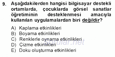 Görsel Sanatlar Eğitimi 2014 - 2015 Dönem Sonu Sınavı 9.Soru