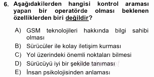 Lojistikte Teknoloji Kullanımı 2015 - 2016 Dönem Sonu Sınavı 6.Soru