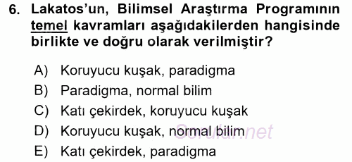 İktisadi Düşünceler Tarihi 2016 - 2017 Ara Sınavı 6.Soru