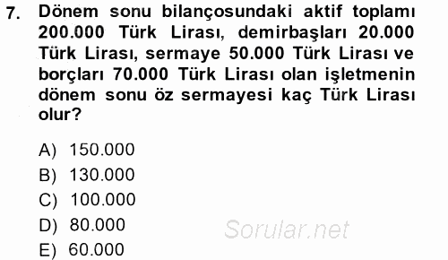 Özel Vergi Hukuku 1 2013 - 2014 Ara Sınavı 7.Soru