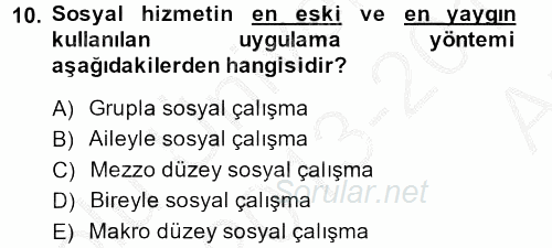 Görüşme Teknikleri 2013 - 2014 Ara Sınavı 10.Soru