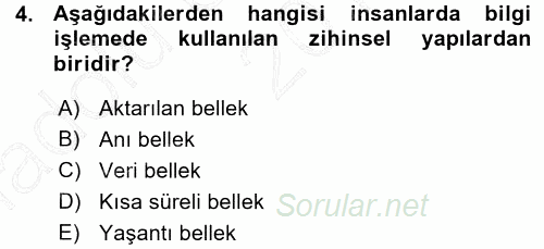 Temel Bilgi Teknolojileri 1 2015 - 2016 Ara Sınavı 4.Soru