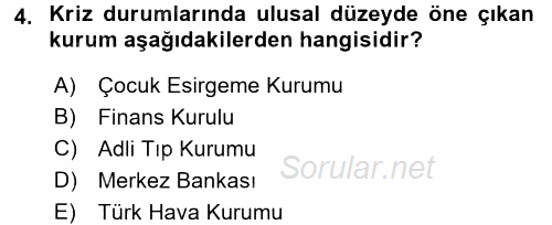 Uluslararası Kamu Maliyesi 2016 - 2017 3 Ders Sınavı 4.Soru