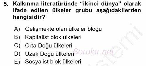 Uluslararası Kamu Maliyesi 2016 - 2017 3 Ders Sınavı 5.Soru