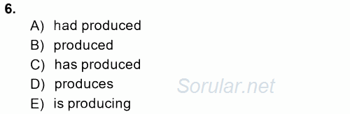 Pedagojik Gramer 2 2014 - 2015 Tek Ders Sınavı 6.Soru