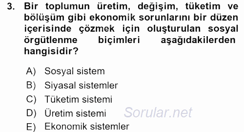 İşletme İlkeleri 2015 - 2016 Ara Sınavı 3.Soru