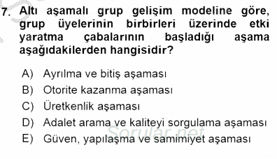 İletişim Bilgisi 2015 - 2016 Dönem Sonu Sınavı 7.Soru