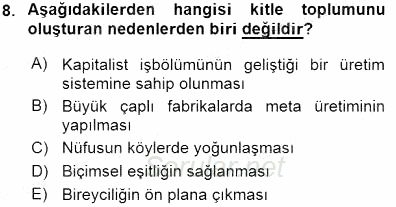İletişim Bilgisi 2015 - 2016 Dönem Sonu Sınavı 8.Soru