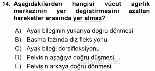 Yaşlı ve Hasta Bakım Hizmetleri 2016 - 2017 Dönem Sonu Sınavı 14.Soru