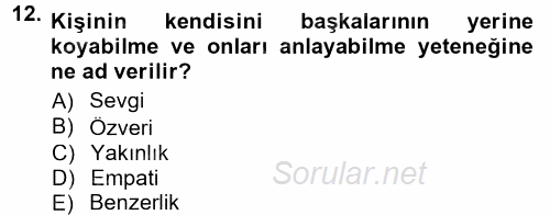 Halkla İlişkiler Ve İletişim 2014 - 2015 Dönem Sonu Sınavı 12.Soru