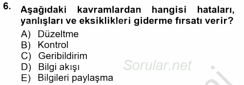 Halkla İlişkiler Ve İletişim 2014 - 2015 Dönem Sonu Sınavı 6.Soru