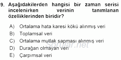 Sağlık Kurumlarında Operasyon Yönetimi 2016 - 2017 Ara Sınavı 9.Soru