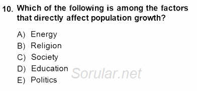 İleri Okuma Ve Yazma Becerileri 2 2014 - 2015 Dönem Sonu Sınavı 10.Soru