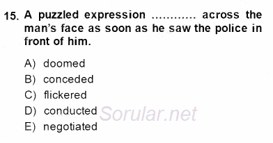 İleri Okuma Ve Yazma Becerileri 2 2014 - 2015 Dönem Sonu Sınavı 15.Soru
