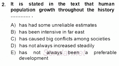 İleri Okuma Ve Yazma Becerileri 2 2014 - 2015 Dönem Sonu Sınavı 2.Soru