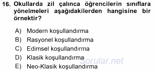 Yönetimde Güncel Yaklaşımlar 2017 - 2018 Ara Sınavı 16.Soru