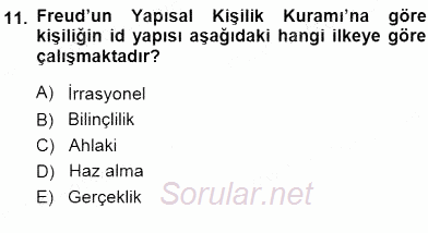 Erken Çocukluk Döneminde Gelişim 1 2014 - 2015 Ara Sınavı 11.Soru