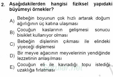 Erken Çocukluk Döneminde Gelişim 1 2014 - 2015 Ara Sınavı 2.Soru