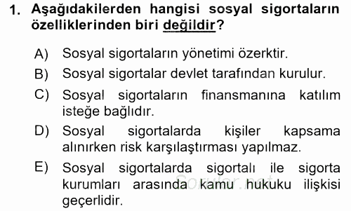 Sosyal Politika 2 2016 - 2017 Dönem Sonu Sınavı 1.Soru
