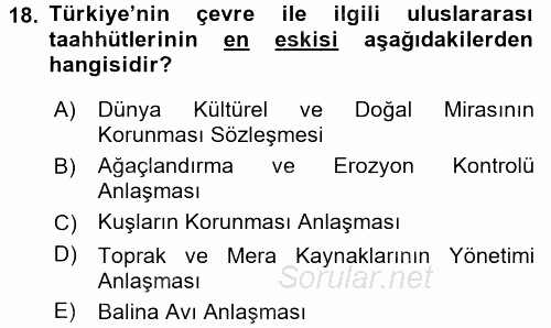 Sosyal Politika 2 2016 - 2017 Dönem Sonu Sınavı 18.Soru