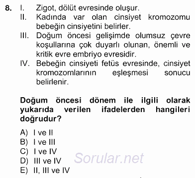 Eğitim Psikolojisi 2012 - 2013 Ara Sınavı 8.Soru