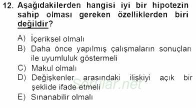 Marka İletişiminde Analiz ve Araştırma 1 2014 - 2015 Ara Sınavı 12.Soru