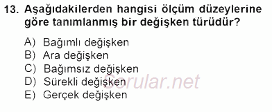Marka İletişiminde Analiz ve Araştırma 1 2014 - 2015 Ara Sınavı 13.Soru