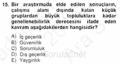 Marka İletişiminde Analiz ve Araştırma 1 2014 - 2015 Ara Sınavı 15.Soru