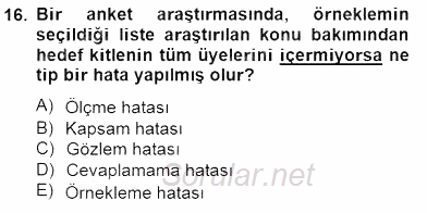 Marka İletişiminde Analiz ve Araştırma 1 2014 - 2015 Ara Sınavı 16.Soru