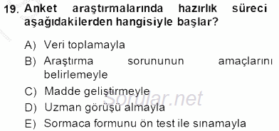 Marka İletişiminde Analiz ve Araştırma 1 2014 - 2015 Ara Sınavı 19.Soru