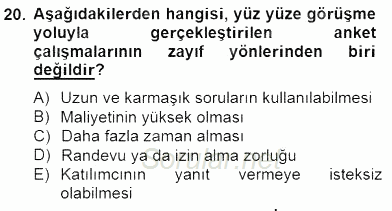 Marka İletişiminde Analiz ve Araştırma 1 2014 - 2015 Ara Sınavı 20.Soru