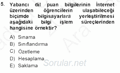 Marka İletişiminde Analiz ve Araştırma 1 2014 - 2015 Ara Sınavı 5.Soru
