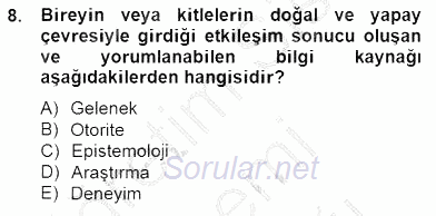 Marka İletişiminde Analiz ve Araştırma 1 2014 - 2015 Ara Sınavı 8.Soru