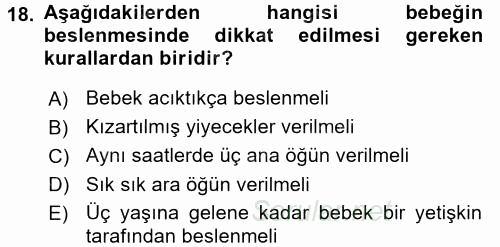 Engelli Bakımı ve Rehabilitasyonunu Planlama 2017 - 2018 Dönem Sonu Sınavı 18.Soru