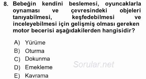 Eğitim Psikolojisi 2015 - 2016 Ara Sınavı 8.Soru