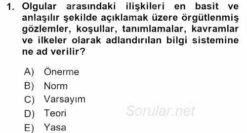 Sosyolojiye Giriş 2017 - 2018 Dönem Sonu Sınavı 1.Soru