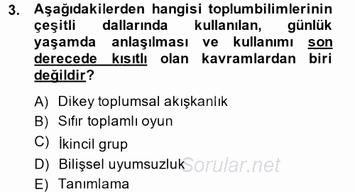 Uluslararası İlişkilerde Araştırma Yöntemleri 2013 - 2014 Tek Ders Sınavı 3.Soru