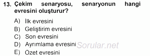 İletişim Ortamları Tasarımı 2012 - 2013 Dönem Sonu Sınavı 13.Soru