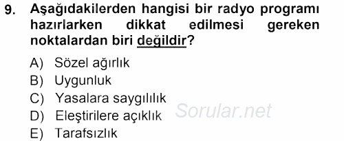 İletişim Ortamları Tasarımı 2012 - 2013 Dönem Sonu Sınavı 9.Soru