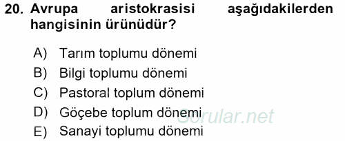 Kamu Yönetimi 2017 - 2018 Dönem Sonu Sınavı 20.Soru