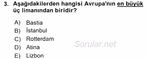 Uluslararası Ekonomi Politik 2015 - 2016 Dönem Sonu Sınavı 3.Soru