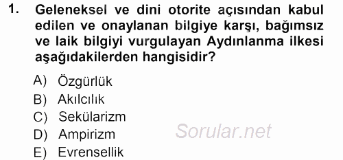 Sosyolojide Araştırma Yöntem ve Teknikleri 2012 - 2013 Ara Sınavı 1.Soru